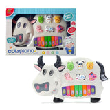 Cow Piano Interactive Kids Toy Animals Sounds & Lights Play Toy