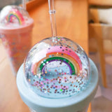 Confetti Filled Rainbow Sippers