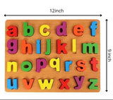 Wooden Alphabet-Puzzles – ABC Letters Sorting Board Blocks Montessori Educational Early Learning Toy Gift for Preschool