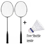 Dm Badminton Rackets Outdoor Sports Tennis Soft Feeling Hand Grip Carbon Fibre Japanese Racket Pair With Speed Shuttle For Men,Women,Boys&Girls-Multicolours
