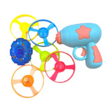 Toy Flying Disc with 1 Launcher and 5 Random Color Discs for Kids
