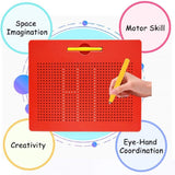 Educational Magnetic Beads Popping Drawing Board For Kids