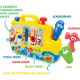 Interactive Tool Truck Toys with 3 Play Modes, Light Up Buttons and Music for Kids