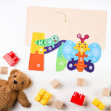 Early Learning Preschool Educational Game Life Cycle Wooden Jigsaw Puzzle Set Toy for Kids