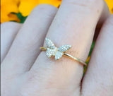 Trendy butterfly ring