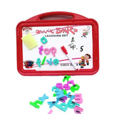 Best quality Plastic material writing slate with marker duster and 26 PCS of alphabet for kids 1 side is white for every uses and other side is for mathematics
