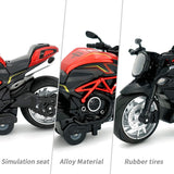 1:12 Alloy Series Classic Racing Pull Back Sports Bike With Flashing Lights And Sounds