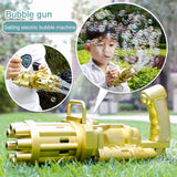 Gatling Electric Bubble Gun Plastic Machine Toys For Kids