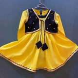 winter waistcoat frock for girls new stylish samoosa shalwar