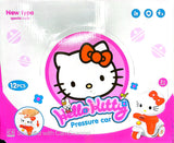 Cute kitti face hello kitti car 10 Cm Unbreakable Push And Go Hello Kitty Designed Car Toy For Kids.