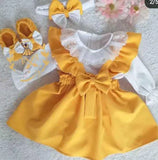 Baby Girl Dress With Hair Band and Shoes Stuff Silk
