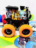 Big wheels 4x4 off road vehicle cute train face stunt car