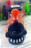 Children Inertia Driving Force Classical Train Toy Light Up LocomotiveTransparent Gears Car Toys, Push and Go...