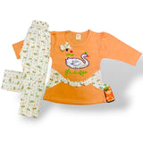 BABY GIRL DRESS KIDS SUIT ( WITH DUCK EMBROIDERY )