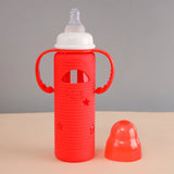GLASS FEEDER WITH BEAUTIFUL SILICONE COVER 240ml