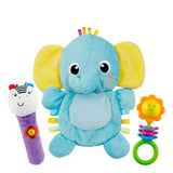 Colorful Win fun Set of 3 Elephant Rattles for Kids