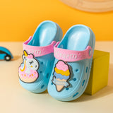 Summer Children Garden Clogs Shoes Boys & Girls Beach Sandal Kids Lightweight Breathable Cute Cartoon Slip On Mules Baby Slipper