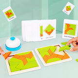 Educational Wooden Multiplayer Challenge Tangram Battle Puzzles for Kids