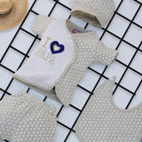Baby Infant I❤️Mama/Papa Suit Set 4 Pcs
