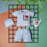 Baby Infant I Love Dadi 4 Piece Suit Set