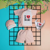 Baby Infant I Love Mami 4 Piece Suit Set