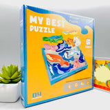 13Pcs Colorful 3D Wooden Sea World Puzzle For Kids
