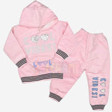 Velvet fleece suit for girls