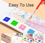 12 Sheets painting book with brush for kids