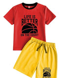 Kids mania life is better on the court polyester set