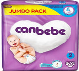 70 pcs taped baby diapers with free brush