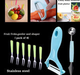 Fruit forks peeler & shaper pack of 8