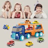 Colorful Cute Pull Back Trucks Toddler Toys Car with Lights & Music For Kids