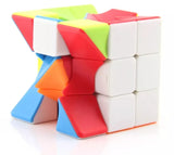 Rubik's Cube Twisty 3x3 Sticker less Speedy Puzzle cube fast speed magic cube - Classic Brain Teaser Toy