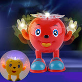 Electric Dancing Apple Battery Operated Baby Vocal Toys With Lighting Swing Toy