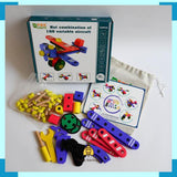 Nuts Bolts 100 Variations Aircraft Assemble Educational Kids Toys