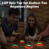 UFO Spinning 12 Pcs Top Spinning Light LED Light Up Spinning Music Flashing Spinner Toy