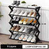 5 Layers X-Type Foldable Shoe Stand