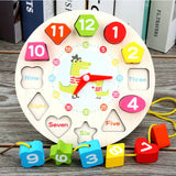 Wooden Digital Color Sorting Learning Educational Clock For Kids